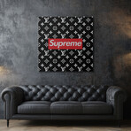 LV black Supreme by Art Mirano (18"H x 18"W x 1.5"D)