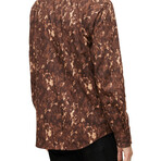 Slim // Fit Sport Shirt with Wire Collar // Burnt Clay (XS)