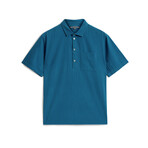 Maurice // Popover Shirt in Printed Fabric // Petrol Blue (XS)