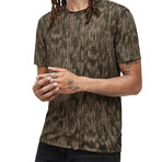 Ramsey // Short Sleeve Ikat Burnout Crew Knit Tee // Kelp (S)