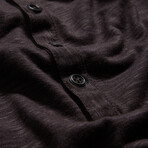 Danville // Regular Fit — Long Sleeve Henley // Espresso (XS)