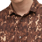 Slim // Fit Sport Shirt with Wire Collar // Burnt Clay (XS)