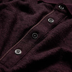 Presidio // Easy Fit — Long Sleeve Polo // Merlot (S)