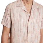 Dan // Camp Collar Shirt in Print // Grapefruit (M)