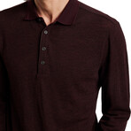 Presidio // Easy Fit — Long Sleeve Polo // Merlot (S)