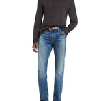 Danville // Regular Fit — Long Sleeve Henley // Espresso (XS)