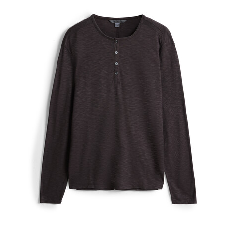 Danville // Regular Fit — Long Sleeve Henley // Espresso (XS)