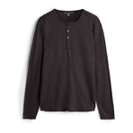 Danville // Regular Fit — Long Sleeve Henley // Espresso (XS)