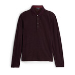 Presidio // Easy Fit — Long Sleeve Polo // Merlot (S)