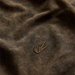 Gould // Short Sleeve Crew Knit Tee with Spray Effect // Sienna Brown (XS)