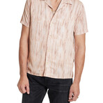 Dan // Camp Collar Shirt in Print // Grapefruit (M)