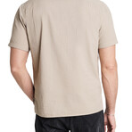 Maurice // Popover Shirt in Printed Fabric // Shadow Grey (XS)