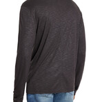 Danville // Regular Fit — Long Sleeve Henley // Espresso (XS)