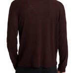 Presidio // Easy Fit — Long Sleeve Polo // Merlot (S)