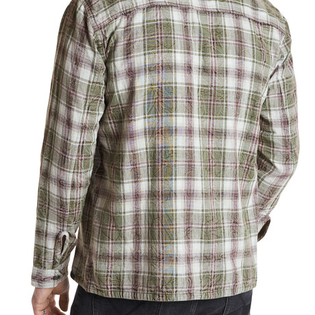 Stanton // Long Sleeve Reversible Sport Shirt // Dark Moss (S)