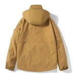 High Neck Chest Pockets Zip-Up Hooded Jacket  // Yellow (L)