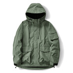 Zip-Up Hooded Jacket // Dark Green (XS)