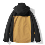 Blocked High Neck Zip-Up Hooded Jacket  // Yellow (XS)