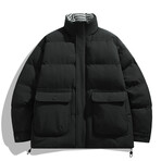 High Neck Puffer Jacket // Black (S)