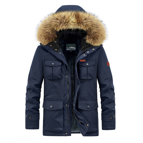 Parka Jacket // Navy Blue (XS)