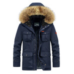 Parka Jacket // Navy Blue (L)