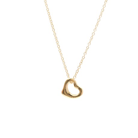 Tiffany & Co. // 18k Rose Gold Open Heart Extra Mini Pendant Necklace // 15.94" // Store Display