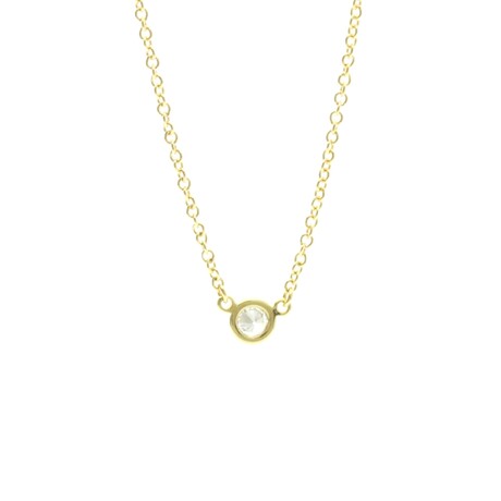 Tiffany & Co. // 18k Yellow Gold Diamonds By The Yard Diamond Pendant Necklace // 15.74" // Store Display