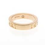 Bulgari // 18k Rose Gold Double Logo Diamond Ring // Ring Size: 5.5 // Store Display