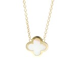 Van Cleef & Arpels // 18k Yellow Gold Pure Alhambra Mother of Pearl Pendant Necklace // 14.96"-16.53" // Store Display