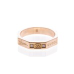 Gucci // 18k Rose Gold Octagonal Diamond Ring // Ring Size: 4.5 // Store Display