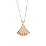 Bulgari // 18k Rose Gold Diva Dream Diamond + Mother of Pearl Pendant Necklace // 16.33"-17.32" // Store Display