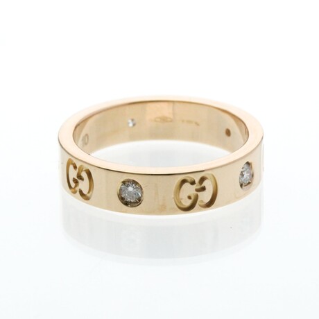 Gucci // 18k Rose Gold Icon Diamond Ring // Ring Size: 5.25 // Store Display
