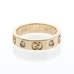 Gucci // 18k Rose Gold Icon Diamond Ring // Ring Size: 5.25 // Store Display