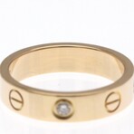 Cartier // 18k Rose Gold Mini Love Diamond Ring // Ring Size: 4 // Store Display