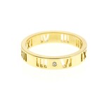 Tiffany & Co. // 18k Yellow Gold Pierced Atlas Diamond Ring // Ring Size: 9 // Store Display