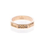 Gucci // 18k Rose Gold Octagonal Diamond Ring // Ring Size: 4.5 // Store Display