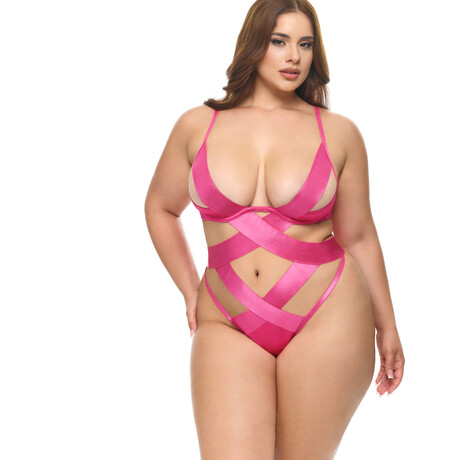 Lace Teddy Plus // Pink Yarrow (1X/2X)