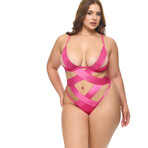 Lace Teddy Plus // Pink Yarrow (1X/2X)