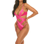 Lace Teddy // Pink Yarrow (S/M)