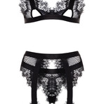 Janet 3PC Bra Set // Black (S/M)