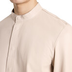 Bernard Band Collar Shirt // Hay (46)