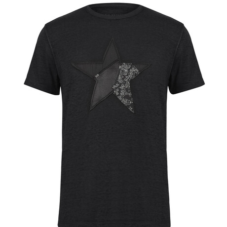 Torn Star // SS Crew Tee // Black (L)