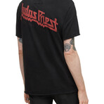 Judas Priest // SS Raw Edge Tee Vintage Wash // Black (M)