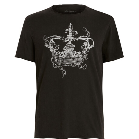 Crown // SS Raw Edge Vintage Wash // Black (S)