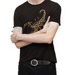 Scorpio // SS Raw Edge Tee // Black (S)