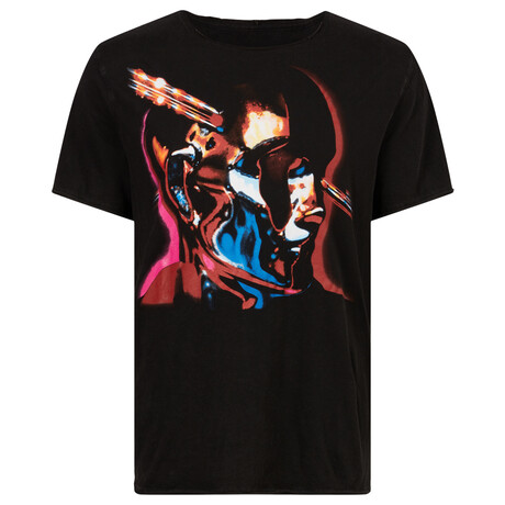 Judas Priest // SS Raw Edge Tee Vintage Wash // Black (M)