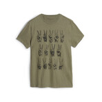 Peace Hands // SS Crew Tee // Dark Moss (S)
