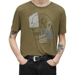 Patchwork // SS Crew Neck Crew Tee // Olive (XS)
