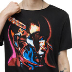 Judas Priest // SS Raw Edge Tee Vintage Wash // Black (M)