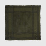 Square Scarf With All Ove // Moss // OSZ